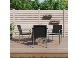 Vidaxl 5 Pcs Conjunto De Jantar P/ Jardim C/ Almofadões Vime Pe E Aço
