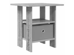 Conjunto 1 Mesa-de-cabeceira Vidaxl Cinzento Derivados De Madeira (41 X 40 X 45 Cm)