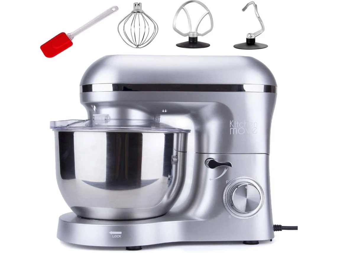 Batedeira KITCHEN MOVE Viper (1500 W - 5.5 L - Prateado)
