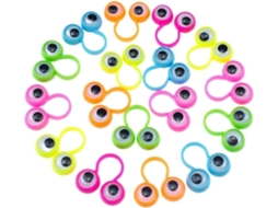 Fantoches de Dedo com Olhos Que Se Movem, 50 Peças, Anéis com Olhos de Desenho Animado, Lembrancinhas de Festa SFUSHOS