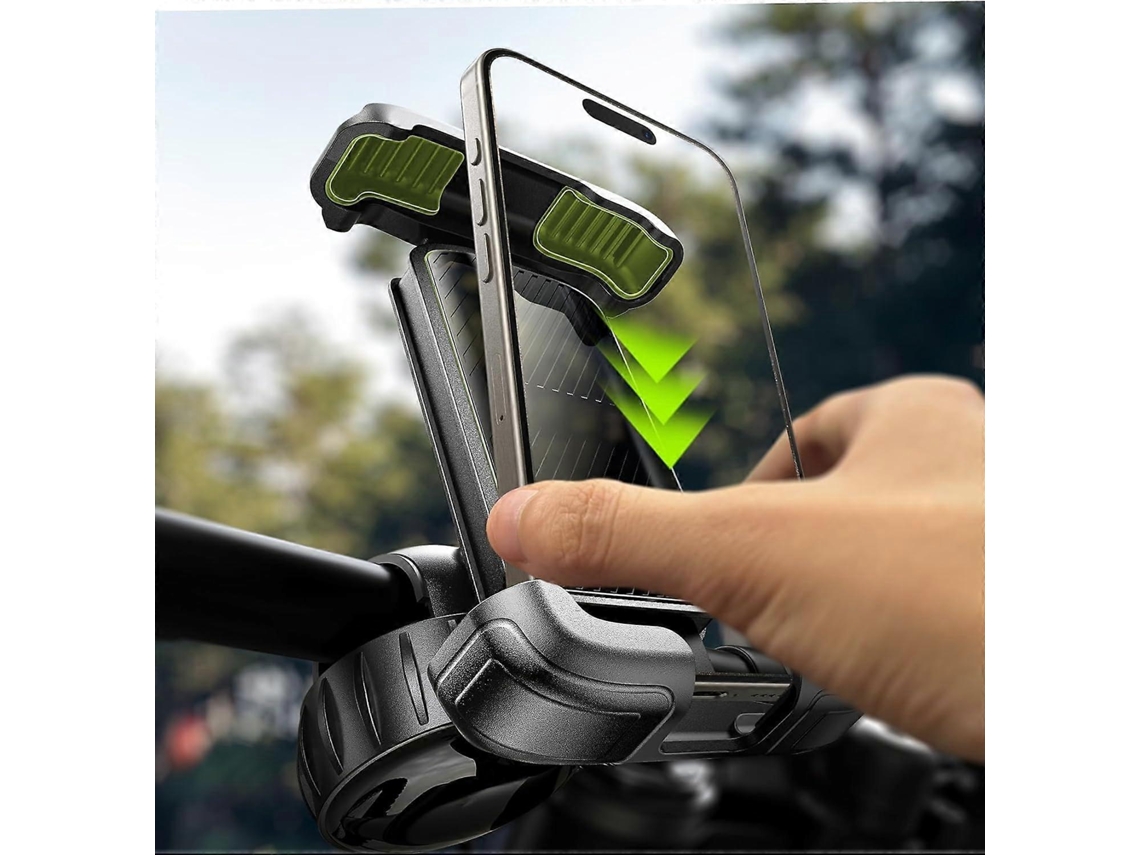 Suporte Para Celular De Bicicleta Com Fixação Ultrarresistente, Suporte À Prova De Choque Para Motocicleta Para Iphone E Samsung Aquaforge (fmy)