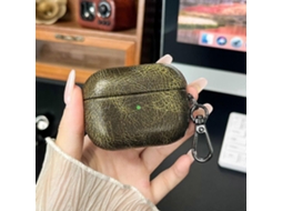 Capa Protetora Retrô Em Couro Oleado Para Fones De Ouvido Bluetooth Airpods 3