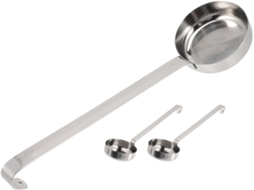 Conjunto De 3 Colheres Para Molho Em Aço Inoxidável Prateado