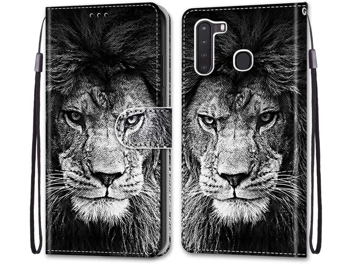 Capa para Samsung Galaxy A21 HONGWE. Pele Sintética Multicor