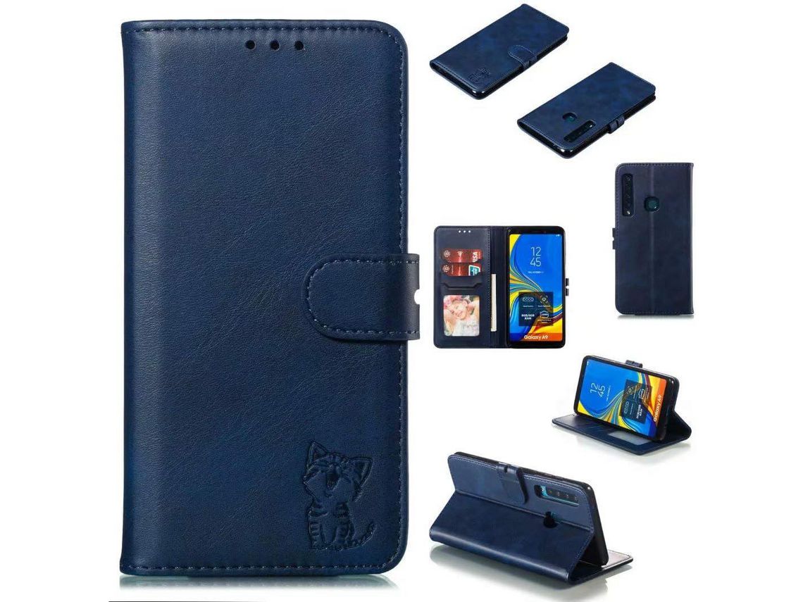 Película de Ecrã Fólio para Samsung Galaxy A9 HONGWE. com Porta-Cartões Castanho