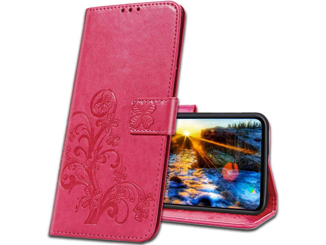 Capa para Samsung Galaxy A41 HONGWE. Pele Magnética Castanho