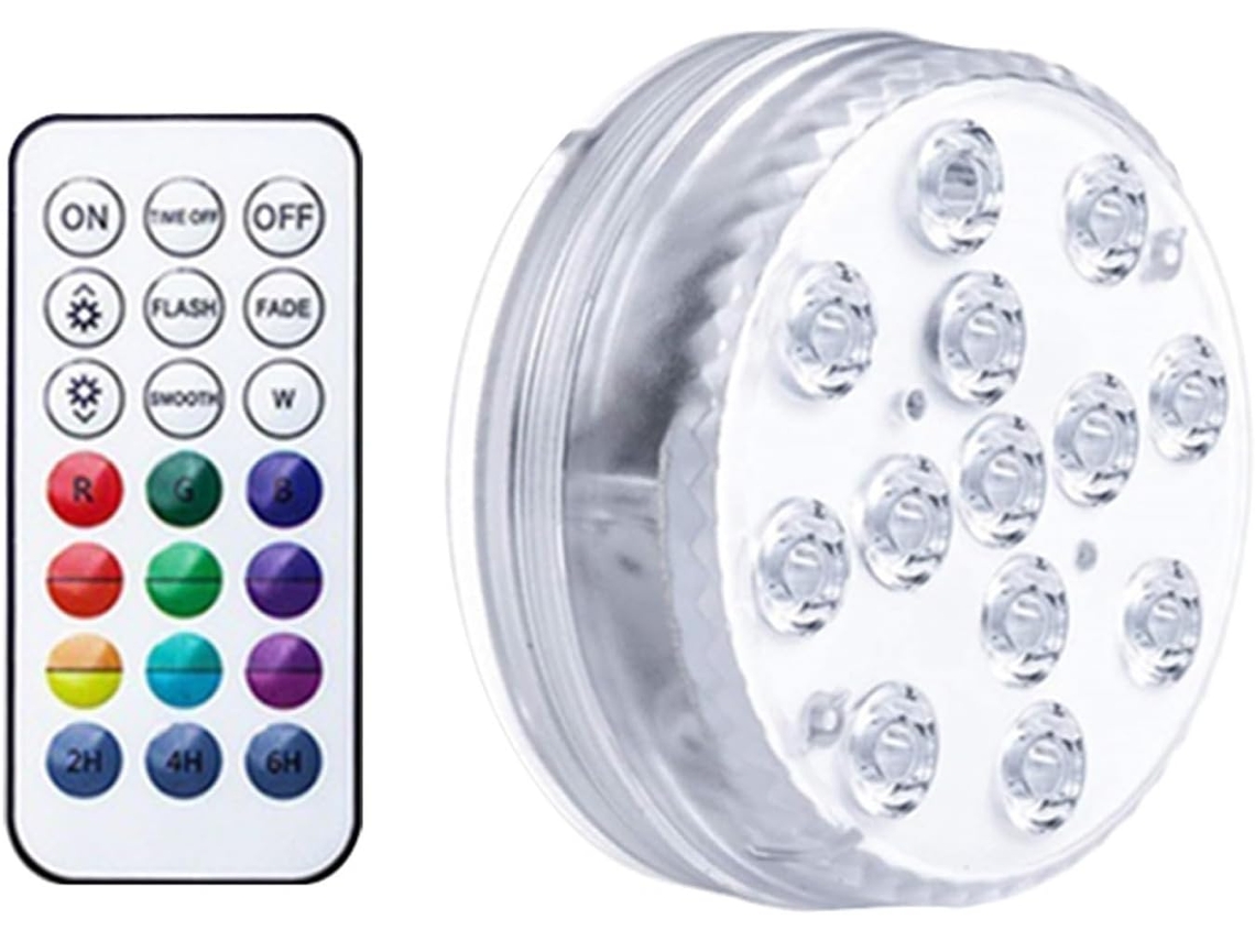 Luzes Led Submersíveis GOKOCO com Controle Remoto para Festas e Decoração