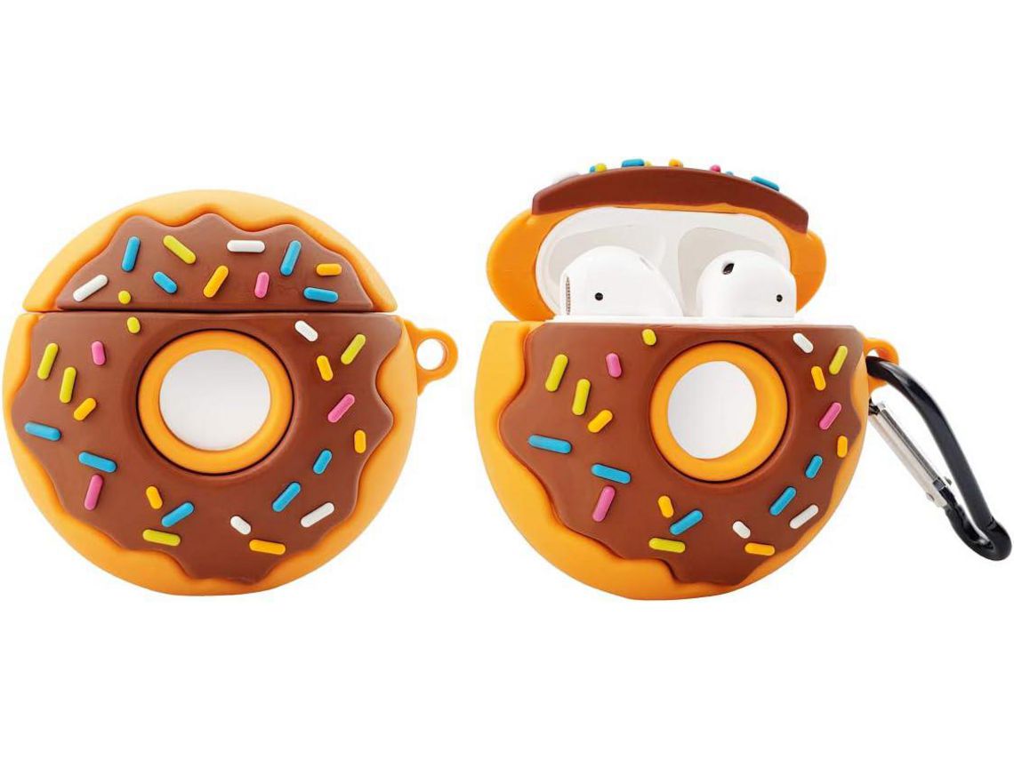 Almofada para Fone de Ouvido COZEVDNT Tipo Donut com Airpods 1/2 - Marrom
