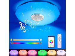 Luminária de Teto com Música COZEVDNT Bluetooth 24W Rgb com Comando 220V Diâmetro de 30Cm