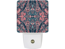 Luminária Noturna De Parede Com Plugue, Modelo Cheyenne Art Style Impresso Led Night Light With Sensor, Luz Noturna