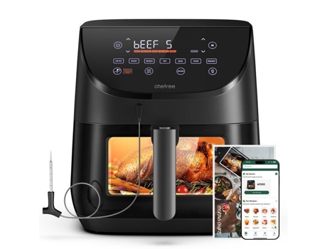Fritadeira Elétrica Afw ULTENIC Tela Sensível Ao Toque Janela Visível 1700W 6 5L Material Antiaderente