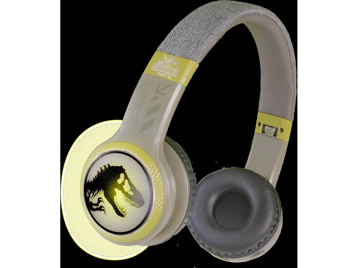 Auscultadores LAZERBUILT Bluetooth + Fios Jurassic World (Over Ear - Microfone - Verde)