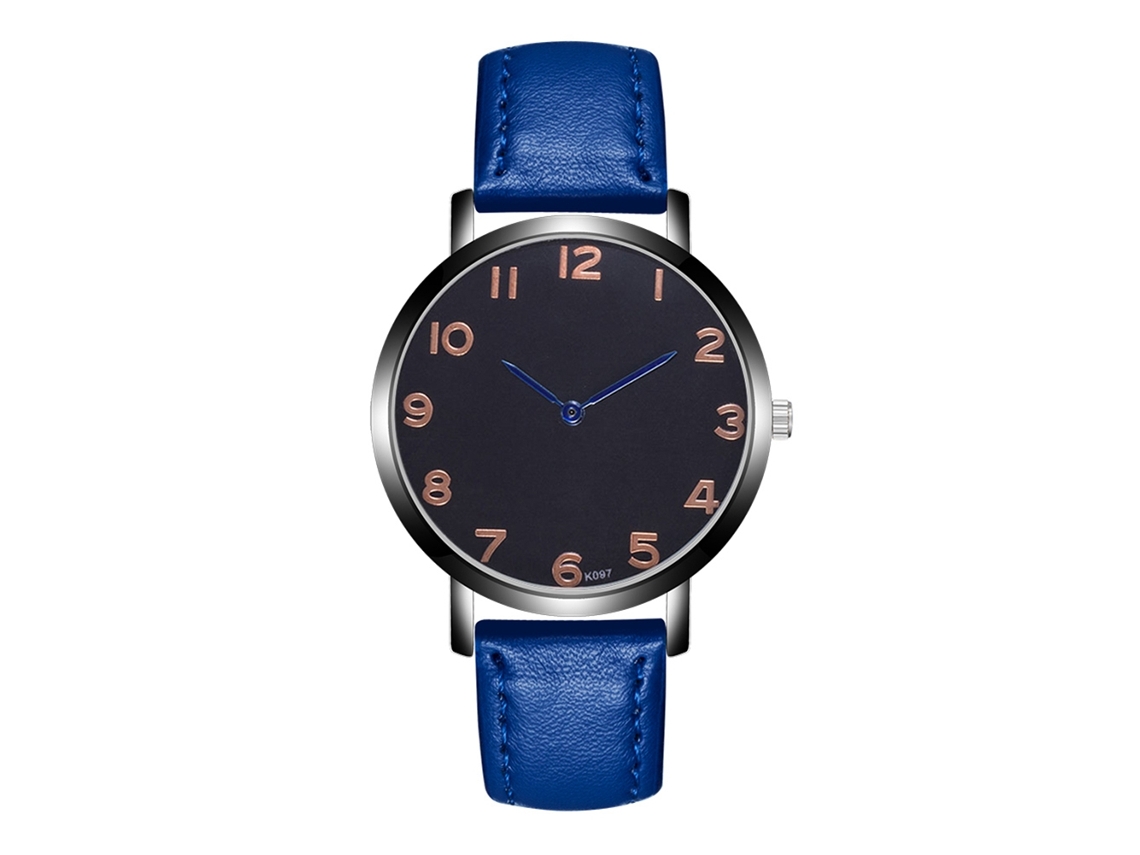 Reloj De Pulsera Unisex Fashionable De Cuarzo Para Moda Y Ocio Azul