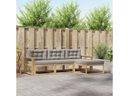 Vidaxl Conjunto De Sofás Para Exterior 4 Unid. Branco E Cinzento-claro