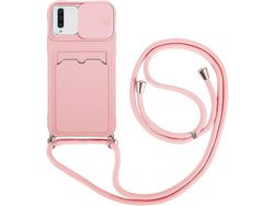 Conjunto de Películas de Ecrã com Cordão para Samsung Galaxy A50/A30 HONGWE. Pele Sintética Rosa (2un)
