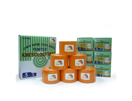 Fita Kinesiológica 5×5 Laranja 6 Un. Temtex