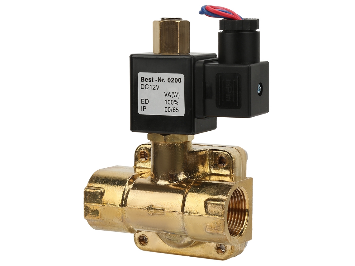 Válvula Solenoide De Água E Ar Brass Laxiscreed Normalmente Aberta Para Aplicações Industriais