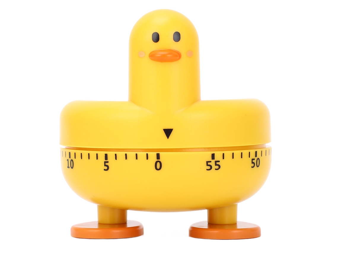 Temporizador Mecânico Cozinha Pato Cartoon 60 Minutos Contagem Regressiva Amarelo