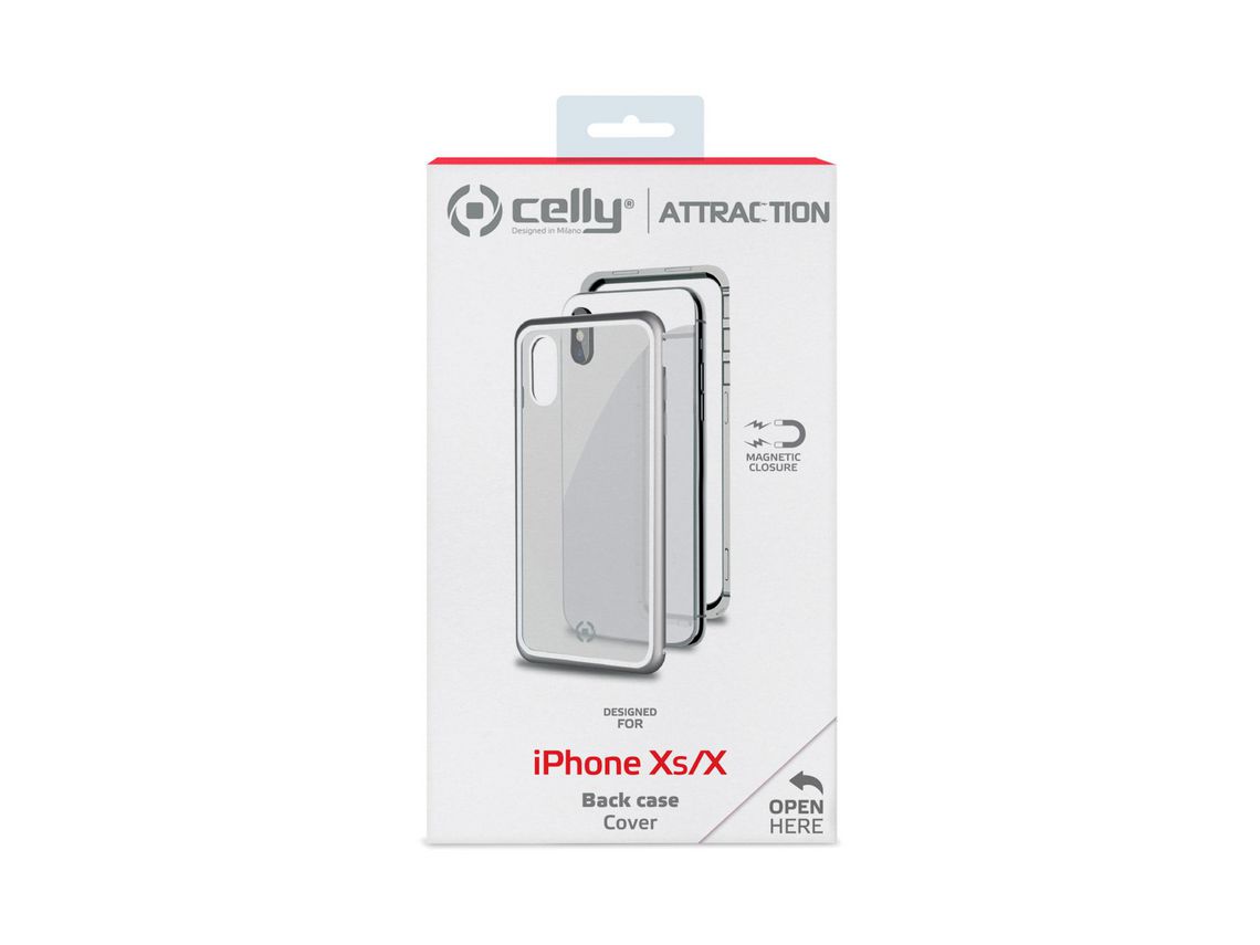 Capa para iPhone Xs CELLY Prateado