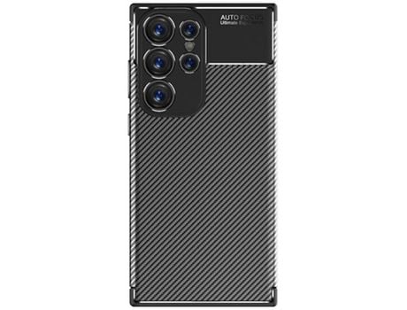 Capa para Samsung Galaxy S23 Ultra JUSTINCASE Pele Sintética Preto
