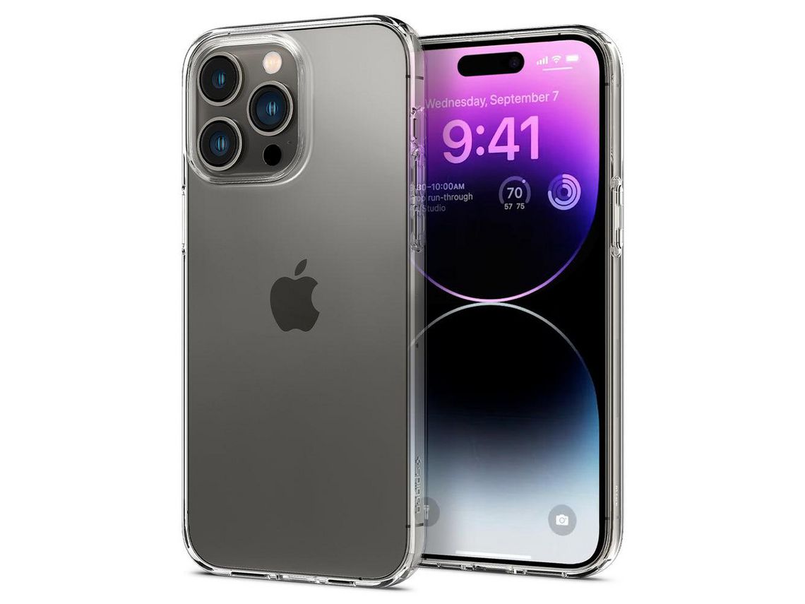 Capa para iPhone 14 Pro SPIGEN Pele Sintética Transparente