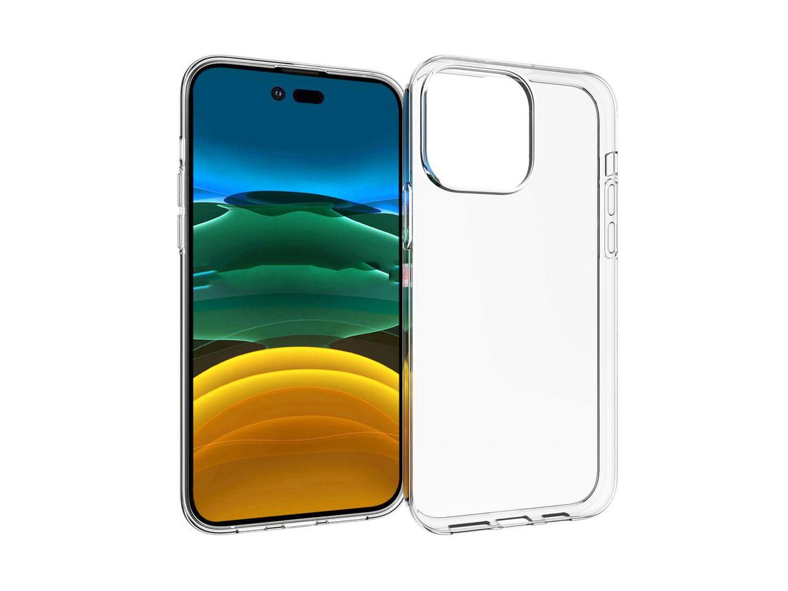 Capa para iPhone 14 Pro Max ESTUFF Pele Sintética Transparente