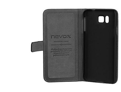 Capa Fólio para Samsung NEVOX Pele Preto