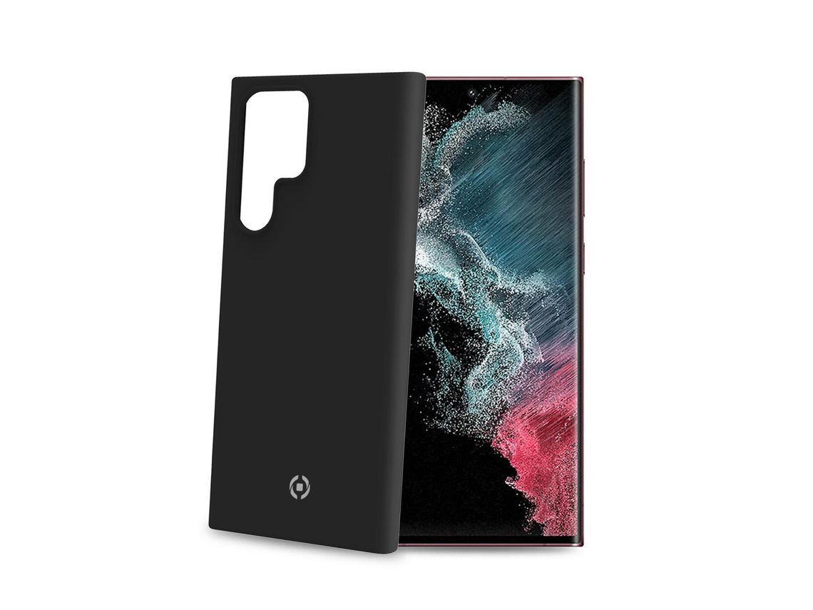 Capa para Samsung Galaxy S22 Ultra CELLY Pele Sintética Preto