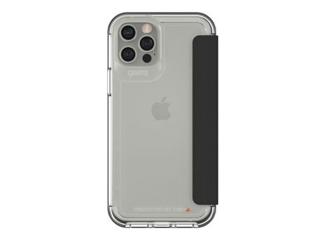 Capa Fólio para iPhone 12 GEAR4 Plástico Preto