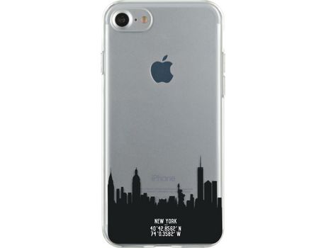 Capa para iPhone 7 BIGBEN CONNECTED Pele Sintética Preto
