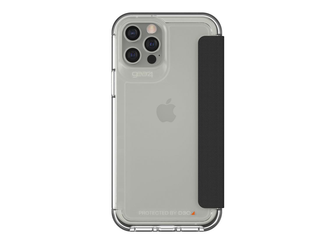 Capa Fólio para iPhone 12 Pro Max GEAR4 Plástico Preto