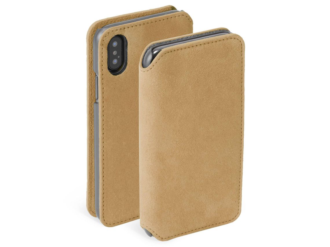 Capa Fólio para iPhone XS Max KRUSELL Castanho