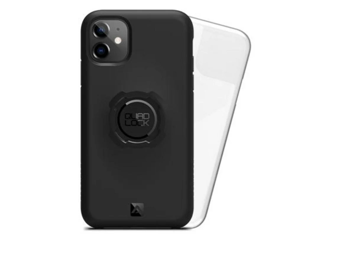Capa para iPhone 11 QUAD LOCK Pele Sintética Cinzento