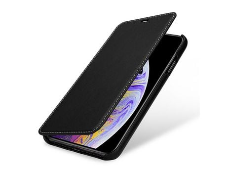 Capa Fólio para iPhone XS Max STILGUT Pele Preto