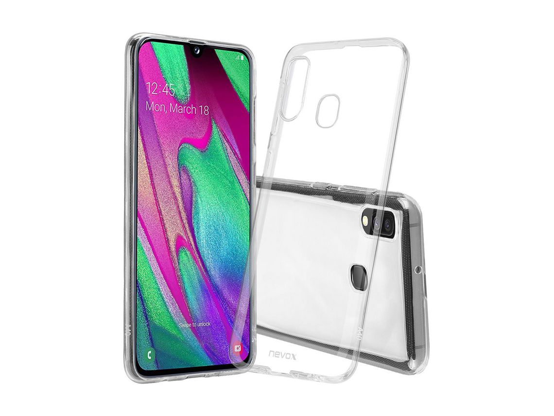 Capa para Samsung Galaxy A41 NEVOX Pele Sintética Transparente