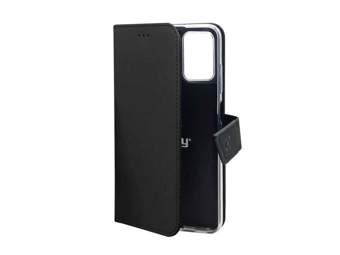 Capa Fólio para Samsung CELLY Pele Preto