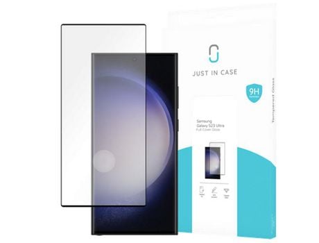 Película de Ecrã para Samsung Galaxy S23 Ultra JUSTINCASE Vidro Temperado Preto
