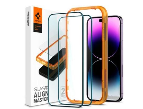 Película de Ecrã para iPhone 14 Pro SPIGEN Vidro Temperado Transparente