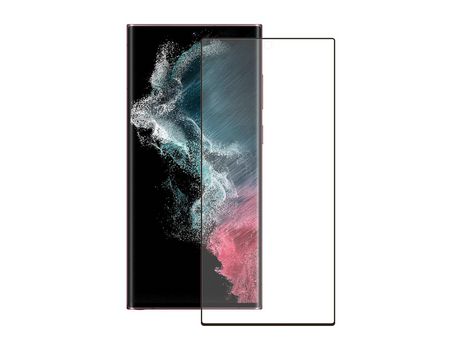 Película de Ecrã para Samsung Galaxy S22 Ultra TECCUS Vidro Temperado Preto