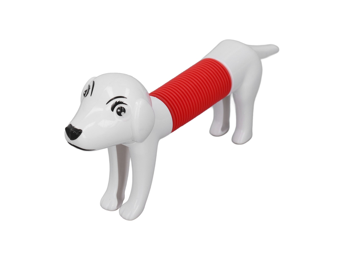 Ats juguete Antiestrés Tubo Pop com Design de Cão, Flexível e Colorido para Crianças, Branco