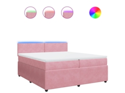 Box Spring Bed, Box Spring Beds Vidaxl Cor-de-rosa Veludo (200 X 200 Cm)