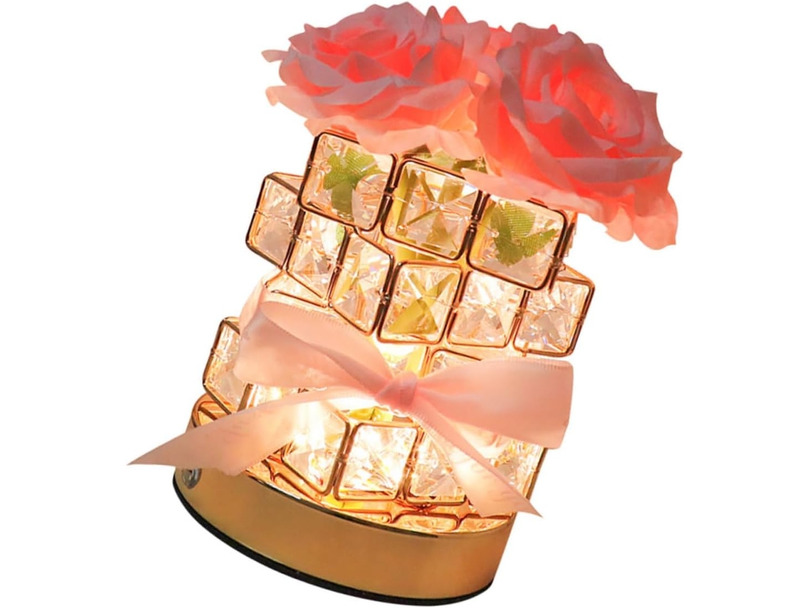 Abajur de Mesa Usb Rosa, Luz Noturna Decorativa com Mudança de Cor, Luminária de Cabeceira Estética SFUSHOS