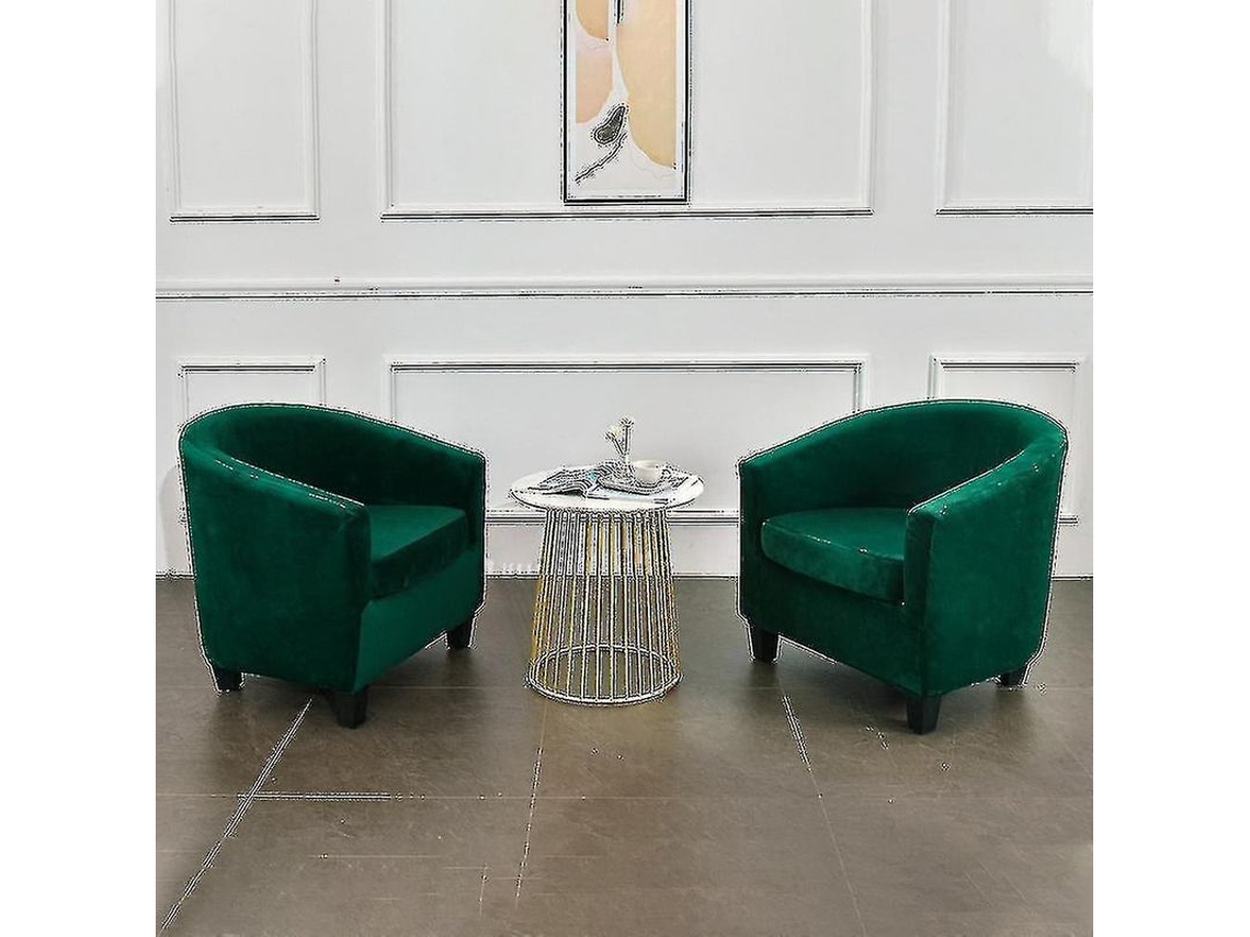 Funda Para Sillón De Sala Tela Elástica Antimanchas Protectora Para Sillones Y Sofás Color Solido Verde Esmeralda