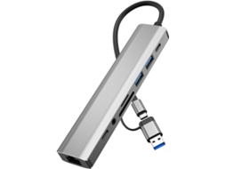Hub Usb-c 9 Em 2, Adaptador Usb Para Ethernet Rj45 100m Com Conector
