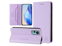 Capa De Couro Para Celular Rc01 Com Dupla Dobra Magnética E Rfid