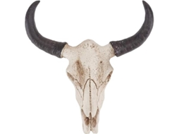 Escultura de Crânio Vaca com Chifres, Decoração de Parede em Forma de Esqueleto Resina, Artigos para o Dia Das Bruxas, Ergonômico, Uso Diár STELASPLEN