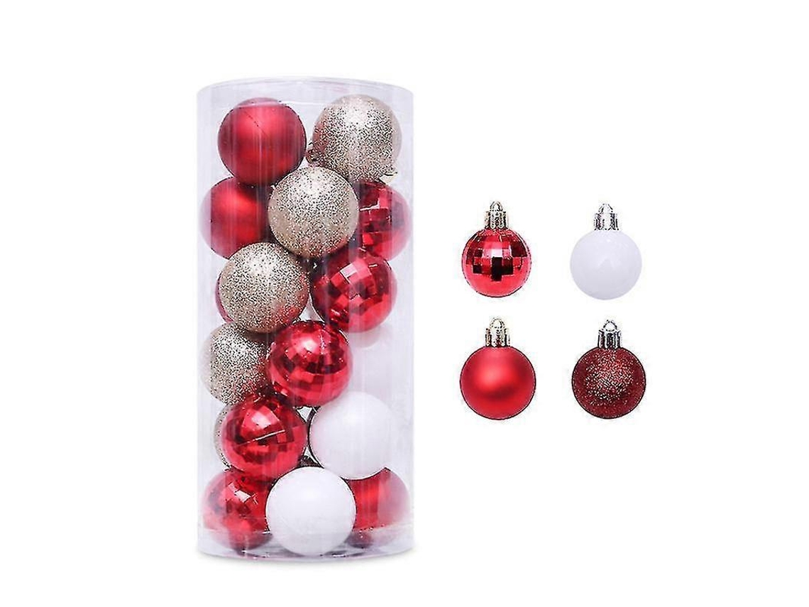 Conjunto De Enfeites De Natal Alienígena Com Bolas, 2 Peças, Vermelho Hengjian