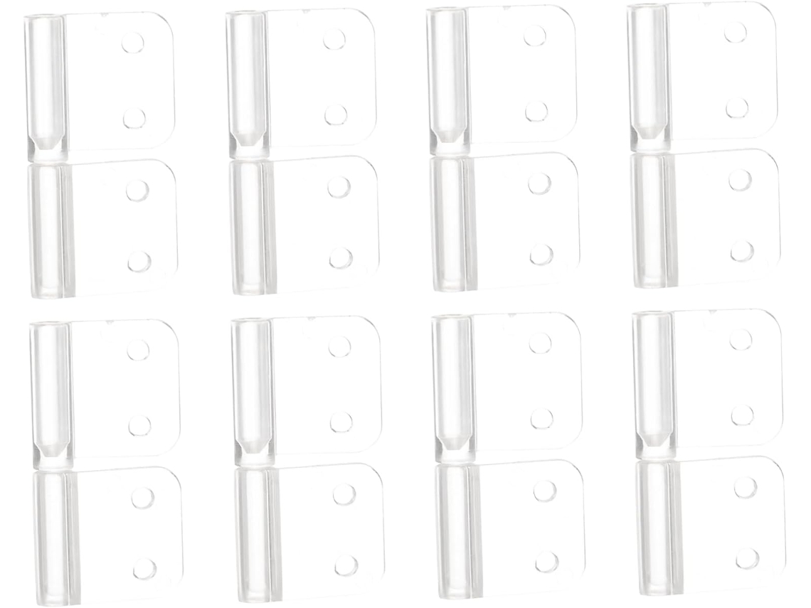 Conjunto De 10 Dobradiças Acrílico Para Portas Armários, Fáceis