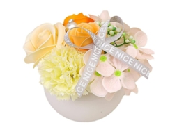 Vaso de Plástico com Flor Artificial Interior e Exterior Decoração de Jardim, B