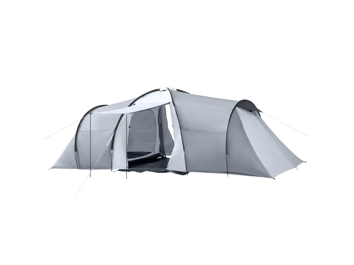 Tenda familiar multicolorida para 4-6 pessoas, estilo cúpula, com 2 quartos, sala, toldo UV e impermeável